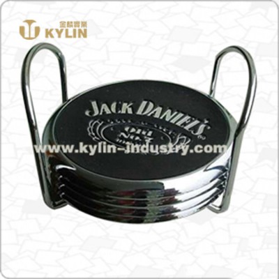 Export promotion round shape metal coaster sets